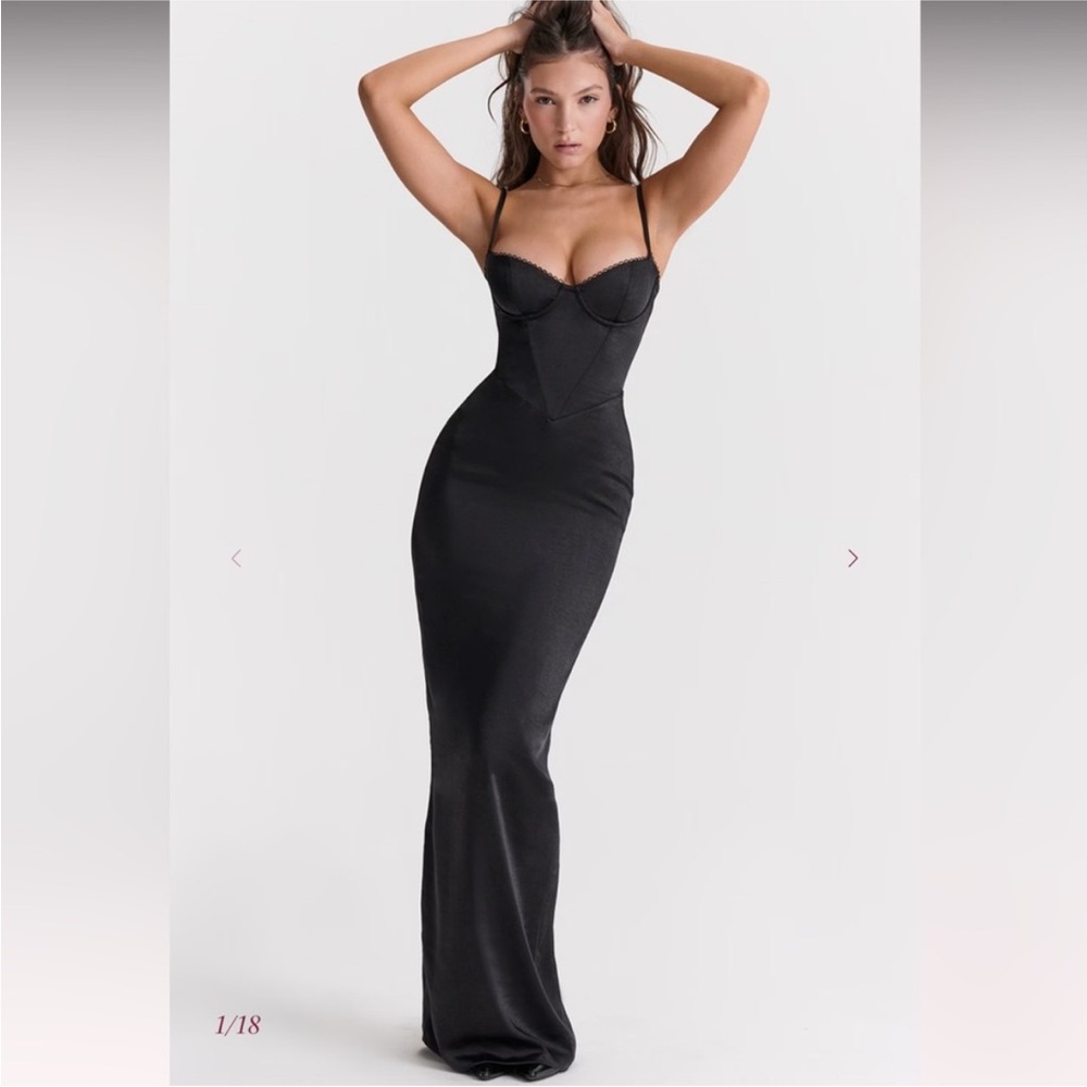 House of CB Stefania Black Maxi Dress